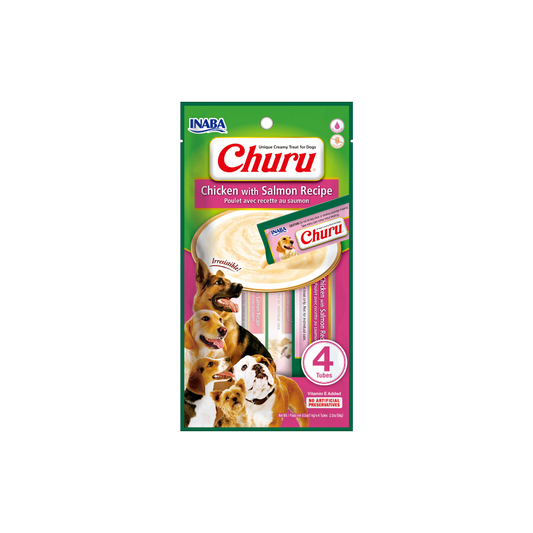 Churu para Perro - Sabor Pollo & Salmón - 4 Tubos