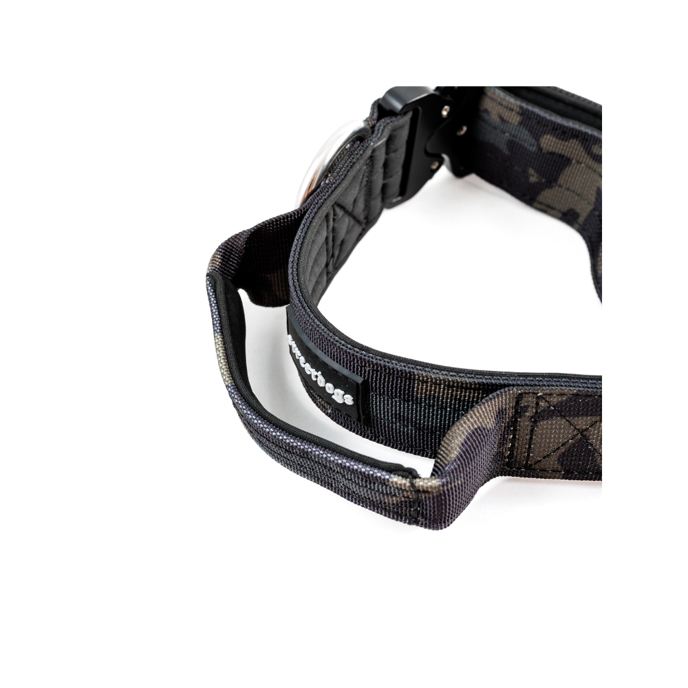 Collar Combat 4 cm para Perros - Street Dogs - Black Camouflage