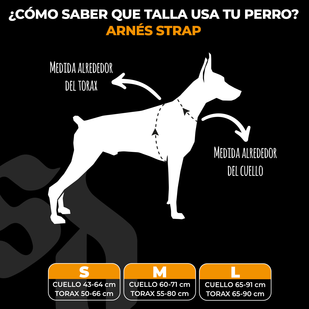 Arnés Strap para Perros - MODELO ANTIGUO - Street Dogs - Black