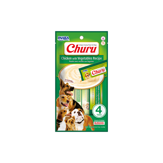 Churu para Perro - Sabor Pollo & Vegetales - 4 Tubos