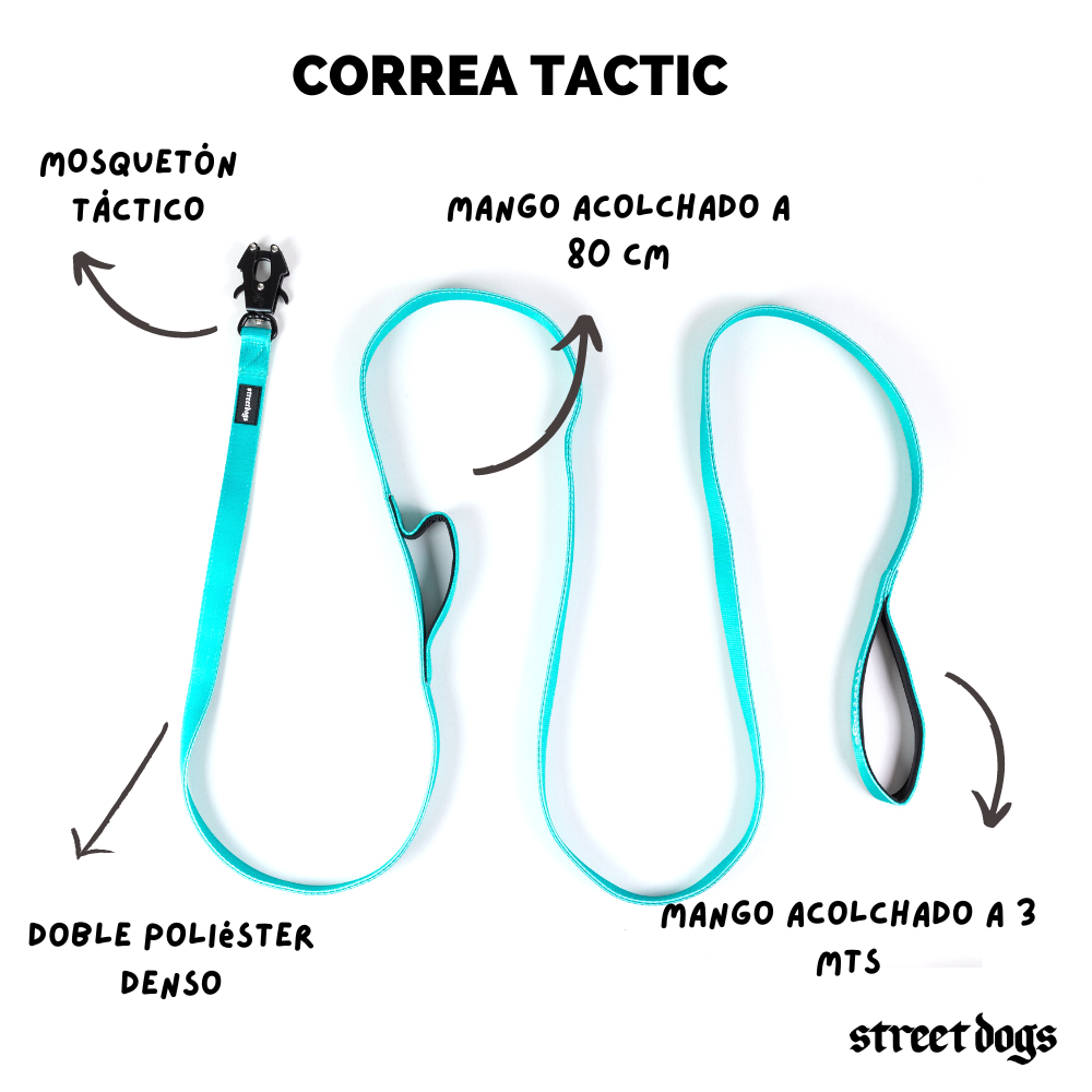 Correa Larga para Perros - Tactic | 5 mts | Pink